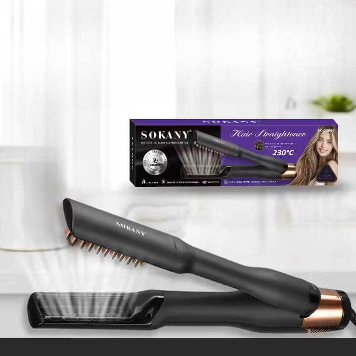 Steam Ionic Hair Straightener Brush