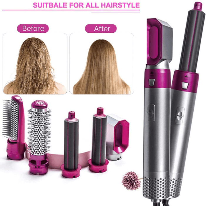 5-in-1 Hot Air Hair Brush Dryer